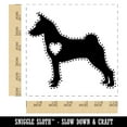 thumbnail image 2 of Basenji Dog with Heart Self-Inking Rubber Stamp Ink Stamper - Red Ink - Large 1-1/2 Inch, 2 of 7