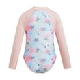 thumbnail image 2 of Sxiwei Kids Girls One Piece Rashguard Swimsuit Long Sleeve Zipper Sun Protective Swimwear Bathing Suit Multi Horse 6, 2 of 7