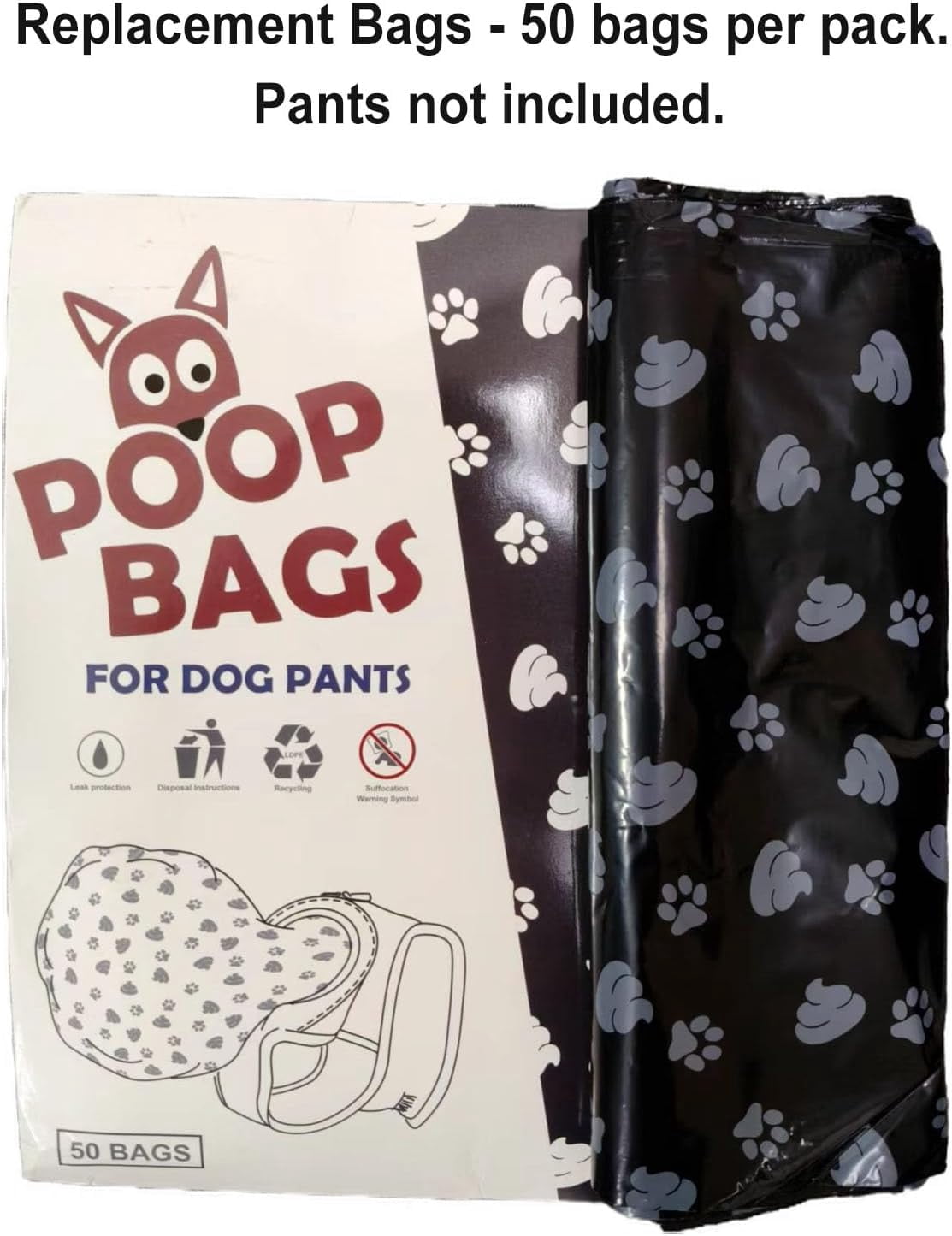50 Counts Per Pack Dog Poop Bags (No Pant)