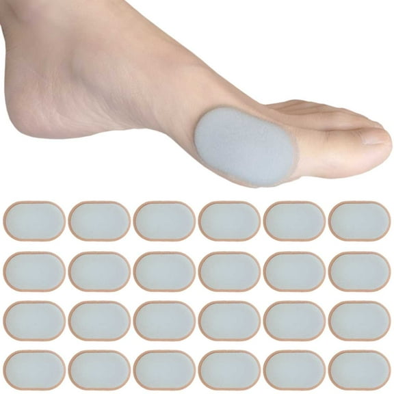 Chiroplax Foam & Fabric Bunion Cushions Protector Pads Patch Cover Bandage Hallux Valgus Tailor's Bunionette Relief Blister Chafing Rubbing Waterproof (24 Count)