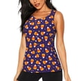 thumbnail image 1 of Fotbe Candy Corn (2) Blusas Sin Mangas para Mujer – Estilo Casual, Corte Suelto, Slim-Fit, Cuello Redondo Deportivo, Tops de Verano para Gimnasio y Yoga-X-Large, 1 of 7