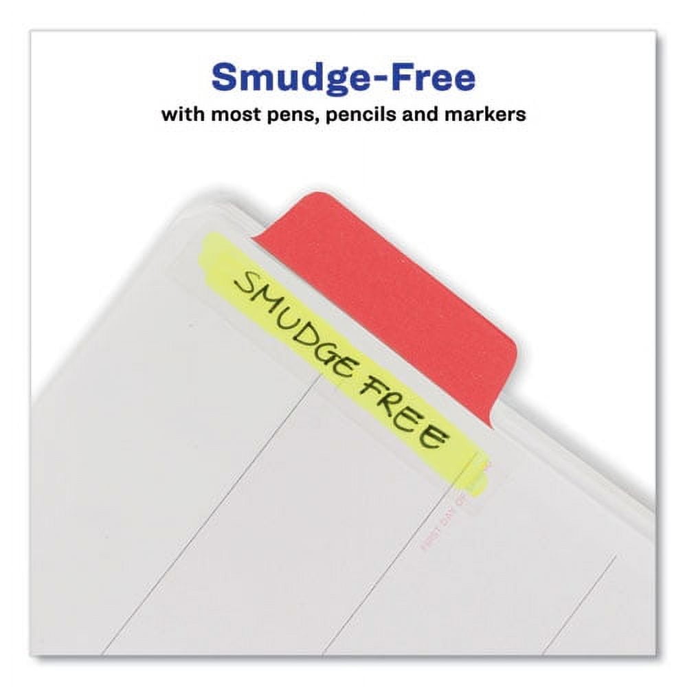 Ultra Tabs Repositionable Tabs, Margin Tabs: 2.5" x 1", 1/5-Cut, Assorted Colors, 48/Pack | Bundle of 10 Packs