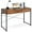 Rustic Brown, variant on Costway Computer Desk Metal Frame Study Table Home Office Workstation w/2 Drawers Black