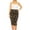 Floral Black Tan, variant on Women's Plus Size Casual Pull On High Waist Printed Midi Pencil Skirt