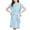 Light Blue, variant on ZZwxWA Womens Terry Home Cloth Bathrobe Short Sleeve Belted Spa Hotel Dressing Gown Absorbent Quick-Dry Robes with Pockets