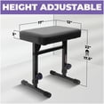 thumbnail image 2 of Taburete ajustable Piano Bench Liquid Stands de piel sintética, 2 of 6
