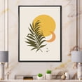 thumbnail image 2 of Designart 'Abstract Moon and Yellow Sun With Tropical Leaf I' Modern Framed Canvas Wall Art Print, 2 of 5