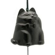 Kotobuki Iron Japanese Wind Chime, Black Cat #485-335