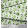 thumbnail image 2 of Soimoi Modal Satin Fabric Snow Flakes Floral Decor Fabric Printed Yard 42 Inch Wide, 2 of 5