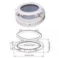 thumbnail image 3 of sweethay Puerta de ojo de buey de barco Parte de ventanas profesionales Apertura Portlight Ventana de yate redondeada resistente para reemplazar Bombillas para automóviles Blanco sweethay VI014974-01B, 3 of 6