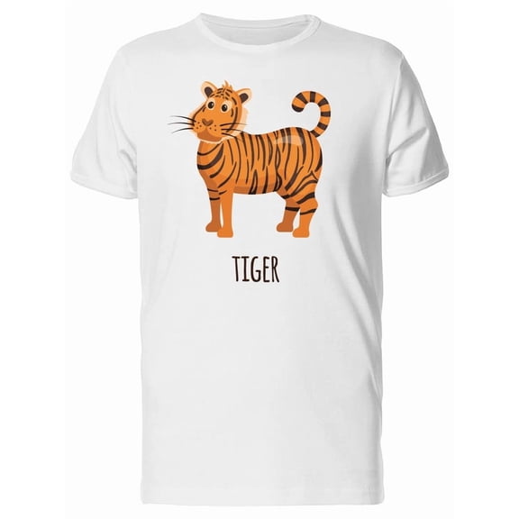 Cute Illustration Of A Tiger Tee Men's -Image by Shutterstock