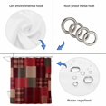 thumbnail image 3 of Red Gingham Shower Curtain Set - 72" x 78" Washable Bathtub Curtain with 12 Hooks, Abstract Buffalo Plaid Solid Color Patchwork Waterproof Fabric Stall Shower Curtains for Bathroom/Bathtub Décor, 3 of 8