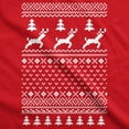 thumbnail image 2 of Reindeer Ugly Christmas Sweater T Shirt Funny Holiday Party Vintage Pattern Tee Graphic Tees, 2 of 7