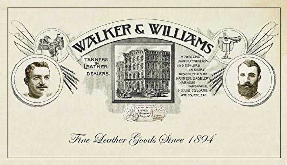 Walker & Williams C-22-BB Black on Black Premium Top Grain Leather Double Padded Guitar Strap Extra Wide