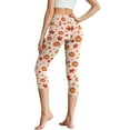 thumbnail image 2 of HELLHERO Thanksgiving Yoga Leggings for Women Fall Pumpkin Printed Capri Leggings with Pockets Maple Leaves Printed Yoga Pants for Sports Gym, 2XL, 2 of 7