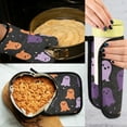 thumbnail image 5 of Yayeee Oven Mitts and Pot Holder Set of 2 Heat Resistant Kitchen Gloves Baking Hot Pad, Halloween Orange Ghosts, 5 of 5