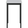 thumbnail image 3 of Lorell Utility Table  Gray Rectangle Laminated Top  Powder Coated Black Base x 30 Table Top Width x 1813 Table Top Depth  30 Height  Assembly Required  Melamine Top Material, 3 of 8