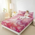 thumbnail image 4 of jejeloiu Cartoon Halloween Ghost Twin Sheet Sets,Kawaii Flower Daisy Twin Fitted Sheet,Rustic Plant Floral Flat Sheet For Girls Teens,Lightweight Room Decor,3-Piece, 4 of 7