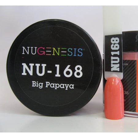NUGENESIS Nail Color Dip Dipping Powder 1oz/jar - NU168 Big Papaya