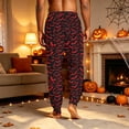 thumbnail image 7 of Domzest Halloween Mens Pajama Pants Halloween Graphic Wide Leg Sleepwear Drawstring Elastic Waisted Funny Pajama Bottoms Red S, 7 of 7