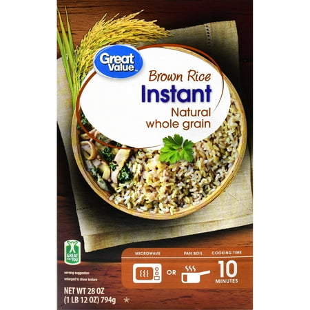 Great Value Instant Brown Rice, 28 oz - Walmart.com