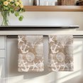 thumbnail image 7 of Brown Anchor Nautical Kitchen Towels Set of 1, Coastal Beach Coral Starfish Absorbent Dish Towels for Kitchen, Microfiber Hand Towel, Quick Drying Tea Towel for Cleaning Decorative Dishcloths, 7 of 7