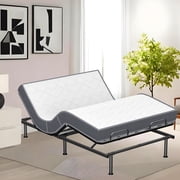 Adjustable Bed with Mattress 77X54 Full Size Wired Remote Simultaneous Head & Foot Incline Zero Gravity Aniti-Snore Adjustable Leg Heights Bedroom Hotel Hospital