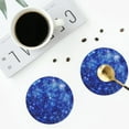 thumbnail image 5 of Bingfone Vintage Blurred Star Snow Christmas Leather Drinks Coasters With Set Of 6,Suitable For Home Kitchen,Coffee Cup Coasters Home Gift, 5 of 9