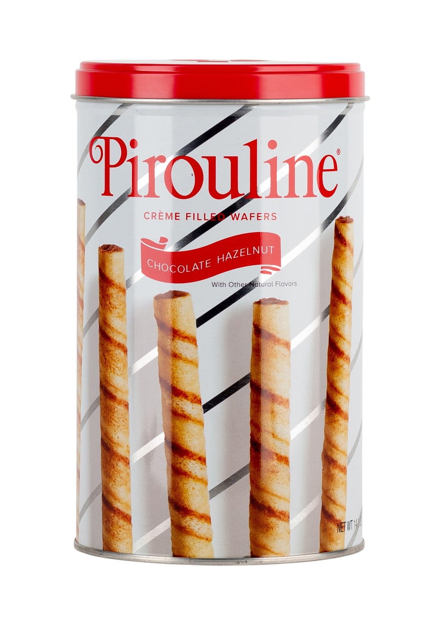 DeBeukelaer Creme de Pirouline Chocolate Hazelnut Artisan-Rolled Wafers, 14 Oz