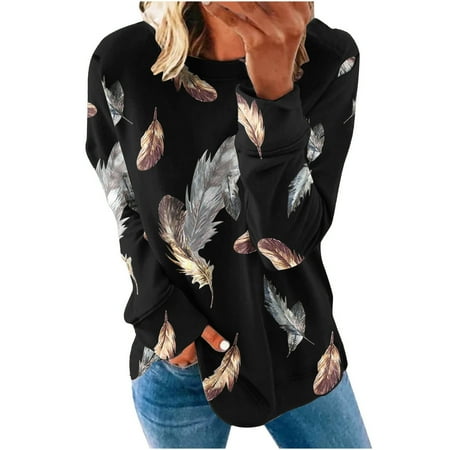 

Oversized Sweatshirt for Women Long Sleeve Tops Women s Round Neck Fashion Casual Long Sleeve Christmas Print Sweatshirt Tops Blouse Womens Tops Corset Tops for Women