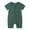Dark Green, variant on Huowey Toddler Baby Girls Boys Rompers Pajamas Zipper Short Sleeve Sleeper Jumpsuit Onesie Leisure Pjs, 12-18 Months