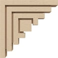 thumbnail image 3 of 2"W x 10"D x 10"H Thin Landon Rough Cedar Woodgrain TimberThane Corbel, Primed Tan, 3 of 6
