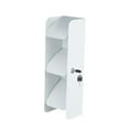 thumbnail image 4 of Dispensador de papel higiénico con cerradura para guardar toallitas, montado en la pared, antisalpicaduras de agua Blanco, 4 of 9