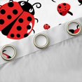 thumbnail image 4 of Homewish Cartoon Ladybugs Kitchen Curtains,Lovely Mushrooms Black Out Curtains Pack of 2 (42x63 Each),White Red, 4 of 6