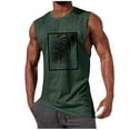 thumbnail image 2 of Yaoyar Mens Tank Tops Casual Summer Beach Vacation Hawaiian Graphic Muscle Gym Palm Tree Sleeveless Tee Shirts, 2 of 5