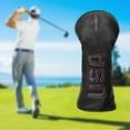 thumbnail image 3 of Cubiertas de cabeza de madera de golf de cuero de PU para Fairway Woods Driver 1 3 x, cubierta de cabeza de palo de golf de protector de cuello largo negro rojo 1 Sunnimix  Funda para palos de golf, 3 of 8