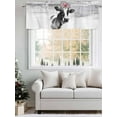 thumbnail image 5 of Farmhouse Cow Curtain Valances for Windows, Watercolor Animal Botanical Flowers Kitchen Valance Window Treatment, Light Filtering Block Curtains for Bathroom/Bedroom/Living Room 60'' x 18'', 5 of 9
