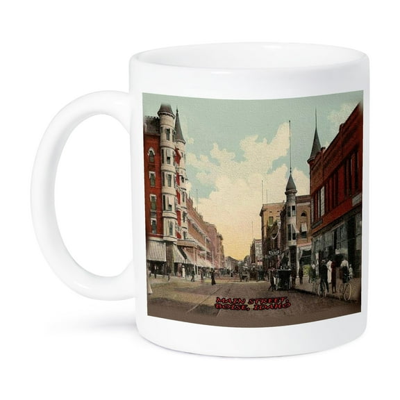 3dRose, Main Street, Boise, Idaho (Vintage), 11oz Mug