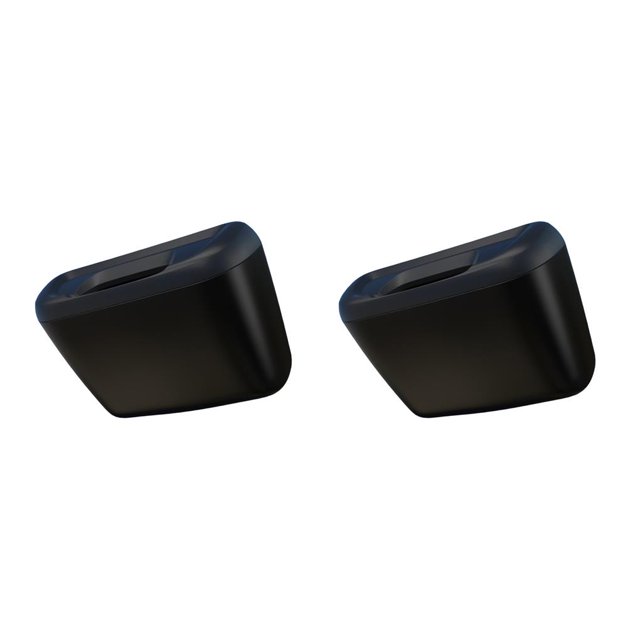 Riwesomey Cubo de basura para coche, superficie lisa, exquisito soporte para herramientas de repuesto, caja de basura práctica, asiento de almacenamiento, Negro 2piezas Riwesomey CBP378586