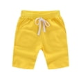 thumbnail image 5 of Gytharion Children's Cotton Short Pants Summer Casual Solid Color Drawstring Elastic Waist Shorts Kids Lightweight Outdoor Sport Short Pants, 0-12 Years, 5 of 5