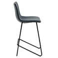 thumbnail image 5 of CHITA Counter Height Bar Stools with Metal Base, Set of 2, Faux Leather in Navy Blue, 5 of 10