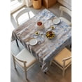 thumbnail image 6 of Blue Brown Forest Table Cloth, Modern Oil Painting Art Waterproof Tablecloth for Square Tables, Reusable Washable Fabric Table Cover for Restaurant Kitchen Dining Tables 60"x60", 6 of 6