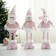 thumbnail image 2 of HHVB Christmas Decoration 3PCS Large Standing Snowmen, Elk, Santa Claus Plush Doll with Retractable Spring Legs for Christmas Ornaments Home Holiday Decoration Xmas Gift, 2 of 7