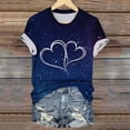 thumbnail image 4 of Meichang Hauts d'Été pour Femmes Offres de Liquidation 2025 T-Shirts Graphiques à Paillettes Manches Courtes Col Rond Cœur d'Amour, 4 of 7