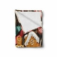 thumbnail image 2 of Gingerbread Man Soft Flannel Fleece Throw Blanket, Delicious Homemade Cookies Dried Fruits and Bakery Tools Rustic, Cozy Plush for Indoor and Outdoor Use, 70" x 90", Multicolor, by Ambesonne, 2 of 6