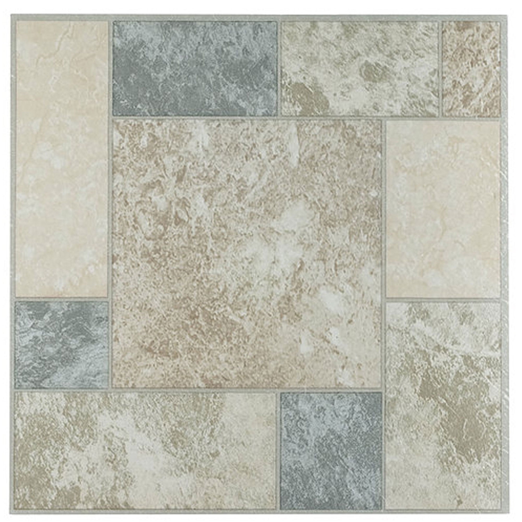 Achim Home Furnishings Nexus Vinyl Floor Tile, Marble Block, 80 Pack