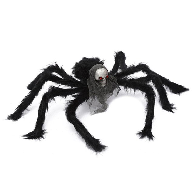 Prop Skeleton Head Spider Peluche De Juguete Para Mascarada Halloween Pascua Serendint HA043189-01