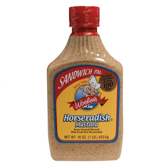 Woeber's Variety Horseradish & Mustard | Sandwich Pal | 16oz | 3 bottles