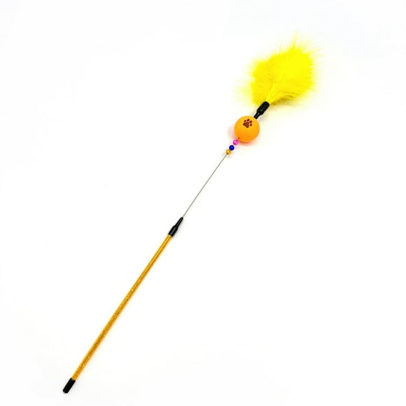 Cat Teaser Wand Toy: Entertaining Fake Feather Cat Teasing Stick Kitten Play Toy
