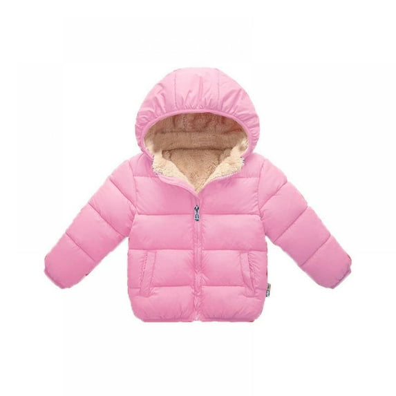Winter Coat for Toddler Hooded Warm Fleece Jacket for Girls Boys 0-24 Mouths and 1-5T